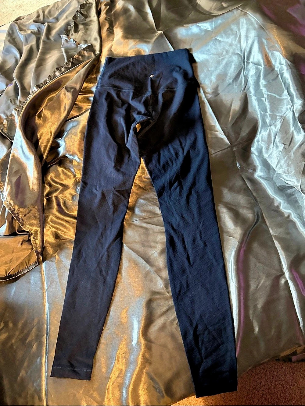 lululemon Align High-Rise Pant 25" Diamond Texture Print Blue Size 4